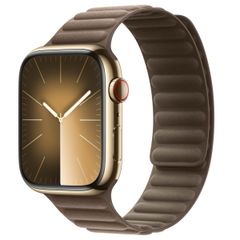 Apple Magnetic Link-bandje FineWoven Apple Watch Series 1 t/m 11 / SE / Ultra (44/45/46/49 mm) - Maat S/M - Taupe