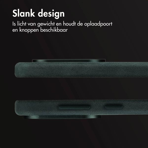 Accezz Vintage Leather Magsafe Backcover Samsung Galaxy S25 Edge - Smokey Green