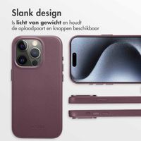 Accezz MagSafe Leather Backcover Apple iPhone 15 Pro - Heath Purple