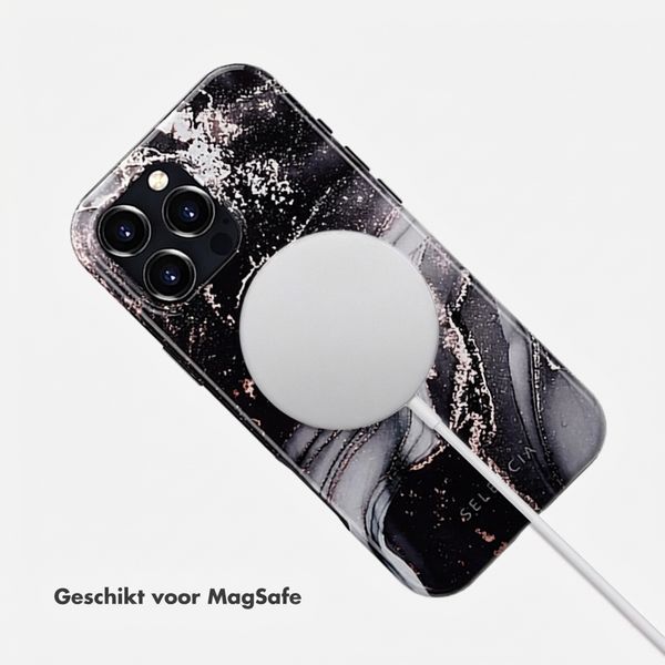 Selencia Vivid Backcover met MagSafe Apple iPhone 16 Pro Max - Chic Marble Black
