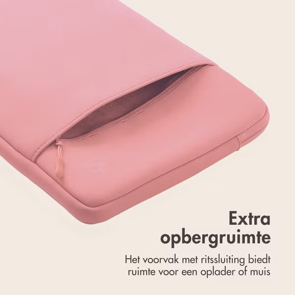 imoshion Laptophoes met opbergvak 13 inch - Laptopsleeve - Candy Pink