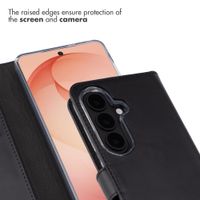 Selencia Genuine Leather Book Case Samsung Galaxy S26 Plus - Black