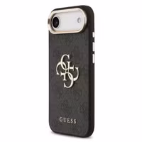 Guess 4G Metal Logo Backcover Apple iPhone Air - Gold Edge - Black