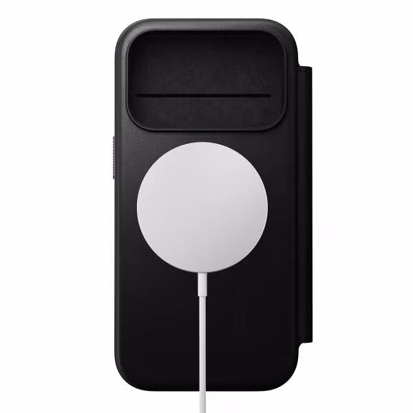 Nomad Modern Leather FolioBookcase Apple iPhone 17 Pro - Zwart