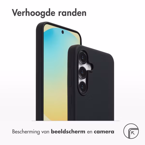 Accezz Liquid Silicone Backcover met MagSafe Samsung Galaxy S25 FE - Zwart