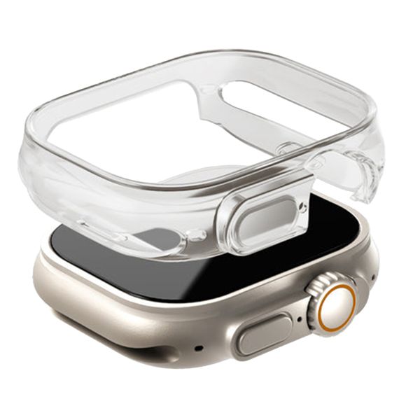 Uniq Garde Hybrid Watch Case met screenprotector Apple Watch Ultra (2) - 49 mm - Dove (Clear)