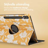 imoshion 360° Draaibare Design Bookcase Samsung Galaxy Tab S10 Plus / Tab S9 FE Plus / Tab S9 Plus - Yellow Flowers