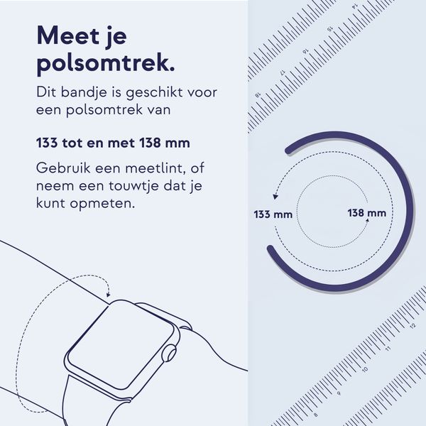 Apple Gevlochten solobandje Apple Watch | 38/40/41/42 mm - Maat 1 - Black Unity