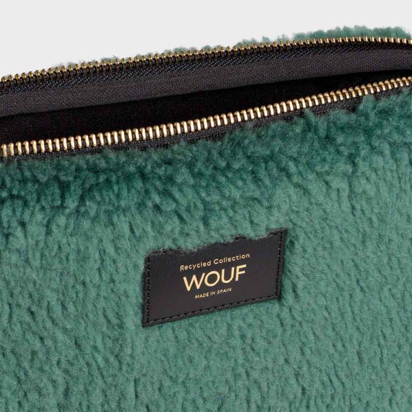 Wouf Teddy Laptop hoes 13 inch - Laptopsleeve - Moss