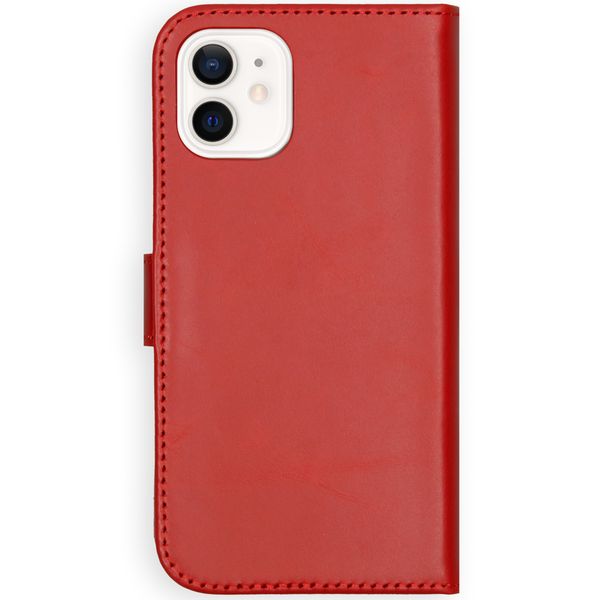 Selencia Echt Leren Bookcase Apple iPhone 12 Mini - Rood
