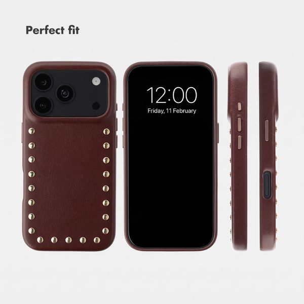 Selencia Studs Case with MagSafe Apple iPhone 18 Pro Max / 17 Pro Max - Cacao Crush