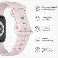 imoshion Gegraveerd siliconen bandje Apple Watch Series 1 t/m 9 / SE (38/40/41 mm) | Series 10 (42 mm) - Roze