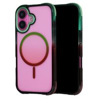 Selencia Gradient Backcover met MagSafe Apple iPhone 16 - Groen / Bruin