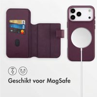Accezz Leather Bookcase 2-in-1 met MagSafe Apple iPhone 17 Pro Max - Heath Purple