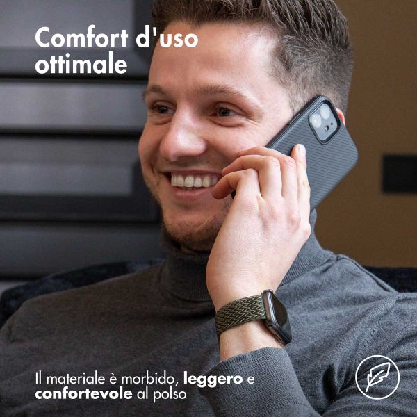 imoshion Elastisch nylonbandje - Universeel 22 mm aansluiting - Donkergroen - OnePlus Watch 3