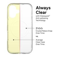 ZAGG Crystal Palace Snap Backcover MagSafe iPhone 16 - Transparant