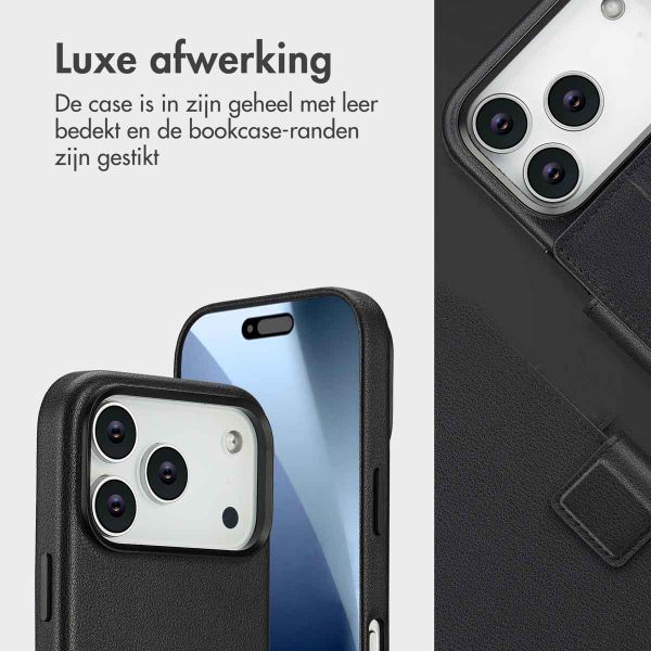Accezz Leather Bookcase 2-in-1 met MagSafe Apple iPhone 17 Pro - Onyx Black