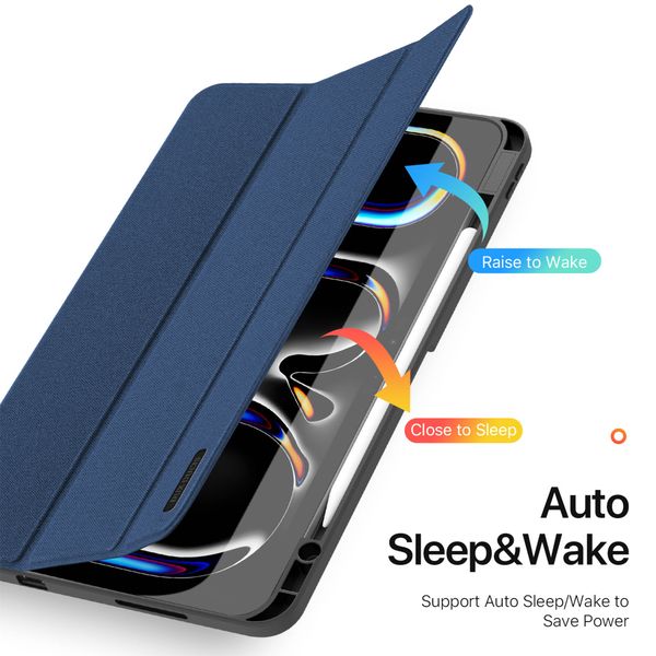 Dux Ducis Domo Bookcase Apple iPad Pro 13 (2025) M5 / (2024) M4 - Donkerblauw