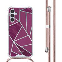 imoshion Design hoesje met koord Samsung Galaxy A15 (5G/4G) - Bordeaux Graphic