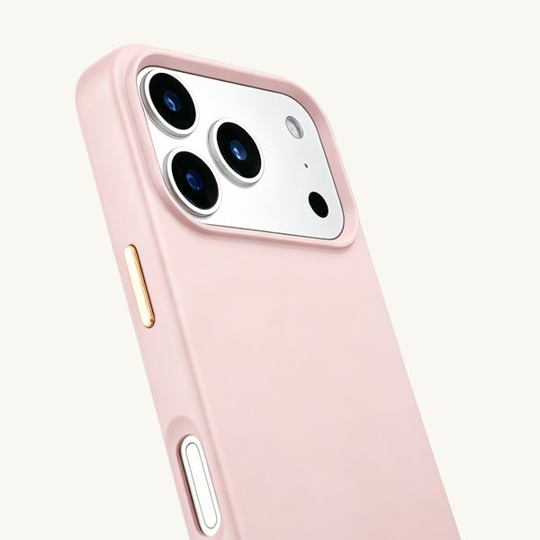 Selencia Rivièra MagSafe Backcover met afneembare haakjes Apple iPhone 17 Pro - Sorbet Pink