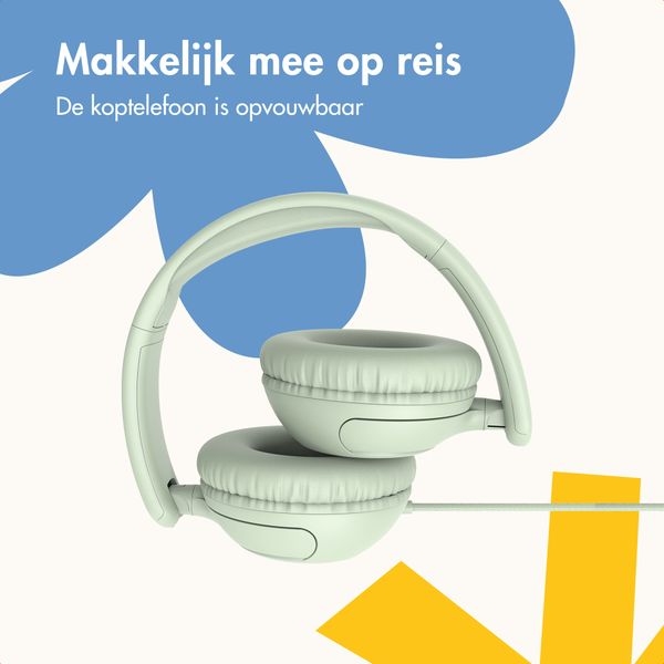 imoshion Kinderkoptelefoon met Draad - AUX kabel - Decibelbegrenzer - Mint Green