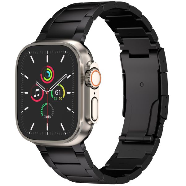 Accezz Mat Titanium bandje Apple Watch | 44/45/46/49 mm - Zwart
