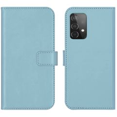 Selencia Echt Leren Bookcase Samsung Galaxy A52(s) (5G/4G) - Air Blue