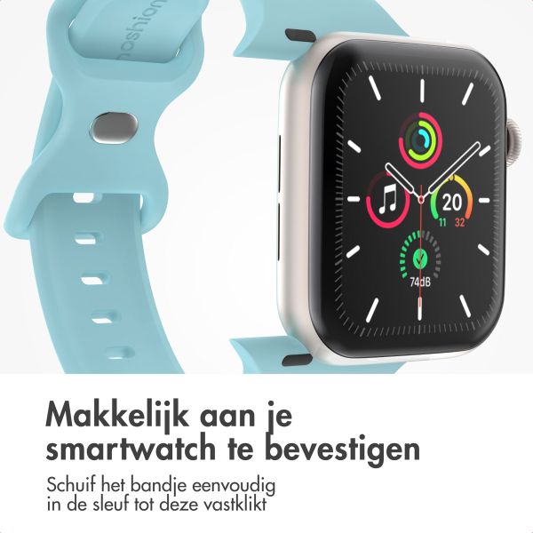 imoshion Siliconen⁺ bandje Apple Watch Series 1 t/m 9 / SE (38/40/41 mm) | Series 10 (42 mm) - Sapphire Blue - Maat S/M