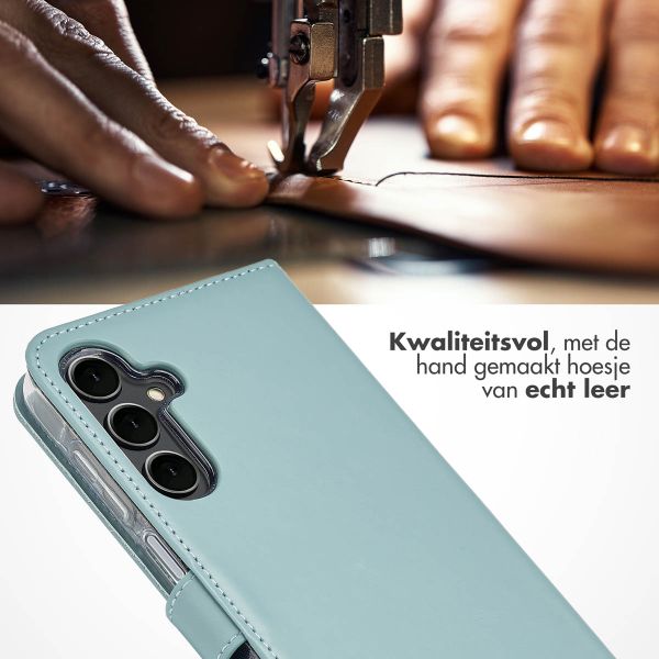 Selencia Echt Leren Bookcase Samsung Galaxy A16 - Air Blue