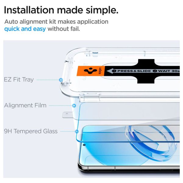 Spigen GLAStR EZ Fit Screenprotector + Applicator 2-pack Samsung Galaxy S23