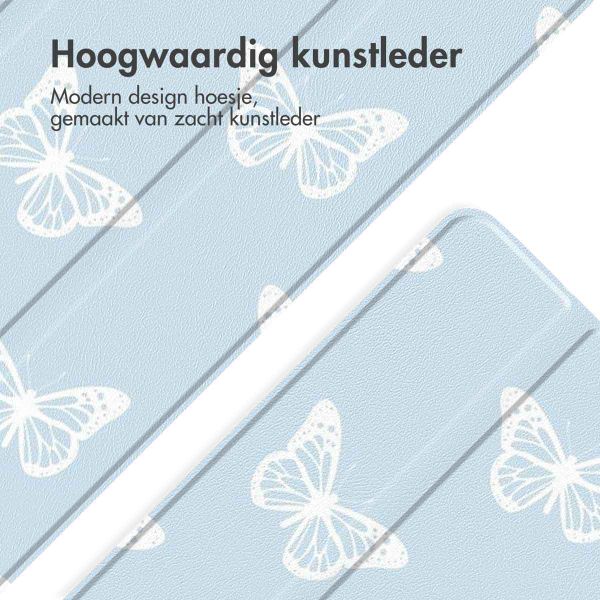 imoshion Design Trifold Bookcase Apple iPad 9 (2021) 10.2 inch / iPad 8 (2020) 10.2 inch / iPad 7 (2019) 10.2 inch - Butterfly
