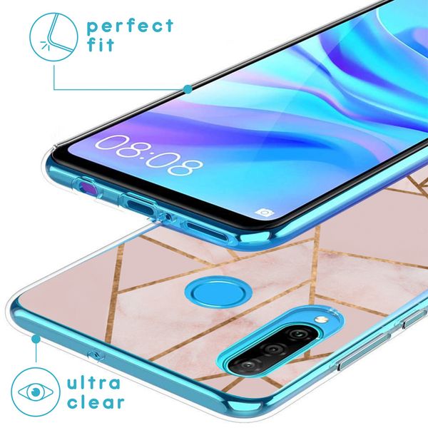 imoshion Design hoesje Huawei P30 Lite - Grafisch Koper / Roze