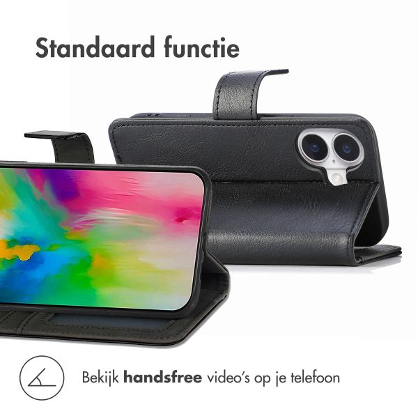 imoshion Luxe Bookcase Apple iPhone 16 Plus - Zwart
