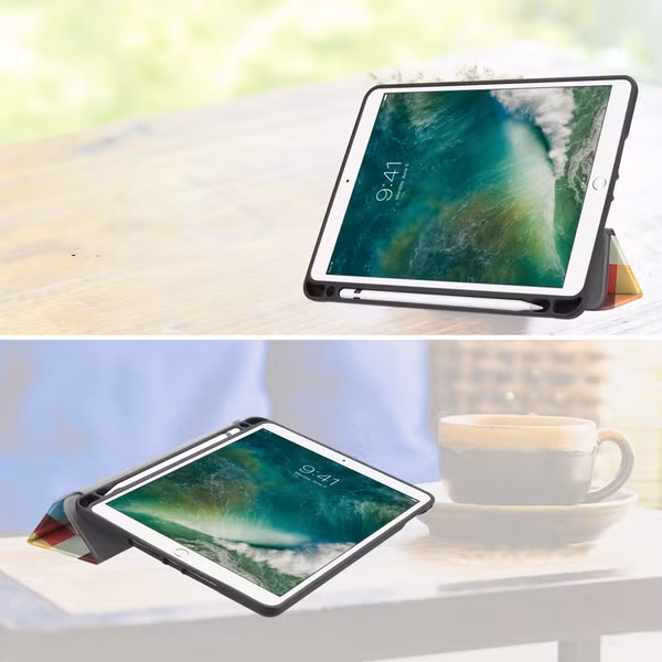imoshion Design Trifold Bookcase Apple iPad 6 (2018) 9.7 inch / iPad 5 (2017) 9.7 inch / Air 2 (2014)/Air 1 (2013) - Various Colors