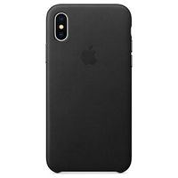 Apple Leather Backcover Apple iPhone X - Zwart