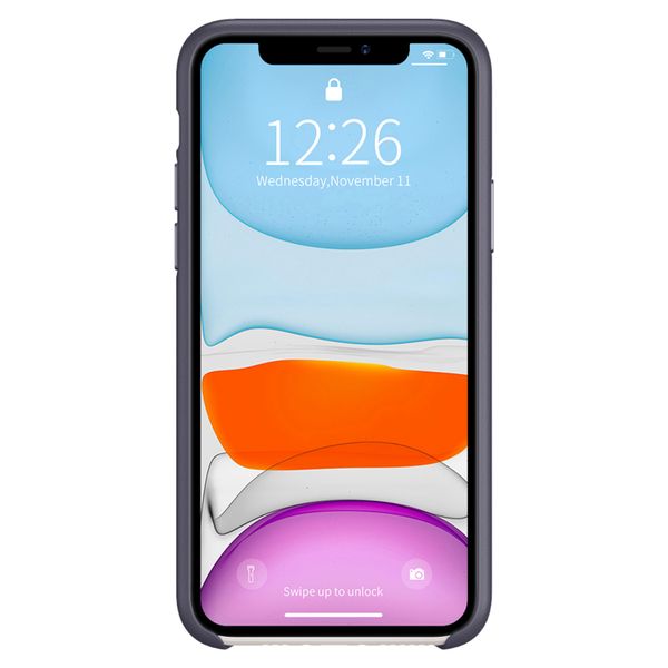 Valenta Luxe Leather Backcover iPhone 11 - Paars