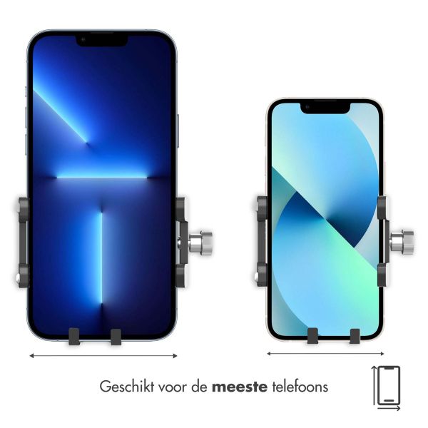 imoshion Telefoonhouder fiets - Verstelbaar - Universeel - Aluminium - Grijs