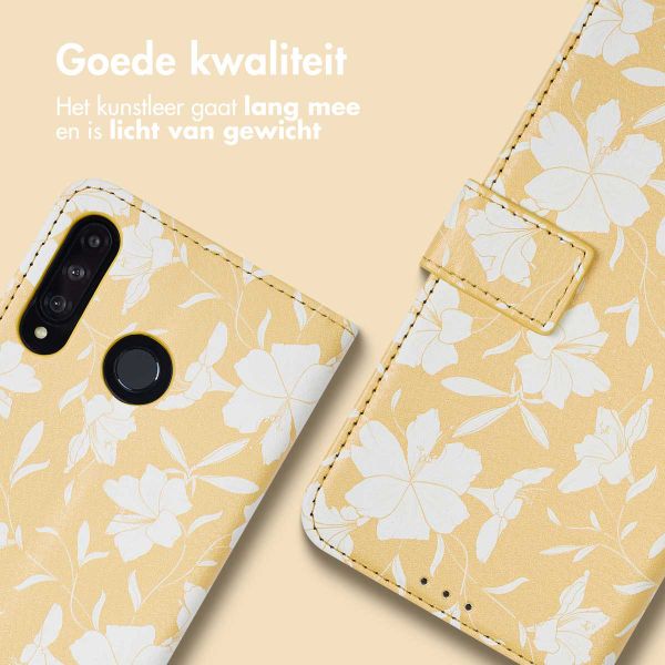 imoshion Design Bookcase Huawei P30 Lite - Yellow Flowers