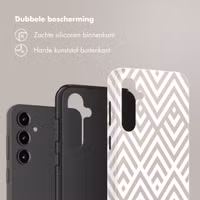 Selencia Vivid Tough Backcover Samsung Galaxy S23 FE - Beige Zigzag