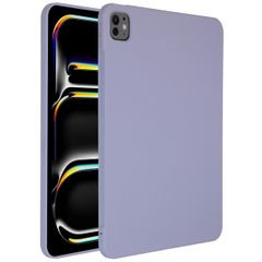 Accezz Liquid Silicone Backcover met penhouder Apple iPad Pro 11 (2024) M4 - Lila