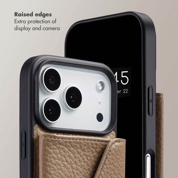 Selencia Sera Phone Case with Cord and Envelope Card Holder Apple iPhone 17 Pro - Taupe