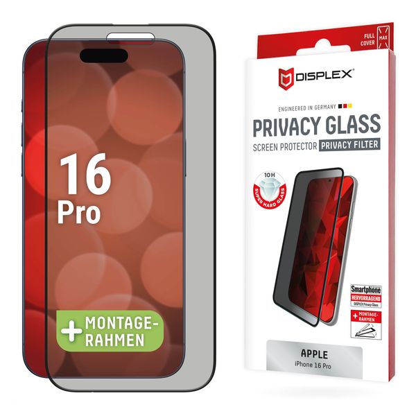 Displex Screenprotector Privacy Glass Full Cover iPhone 16 Pro