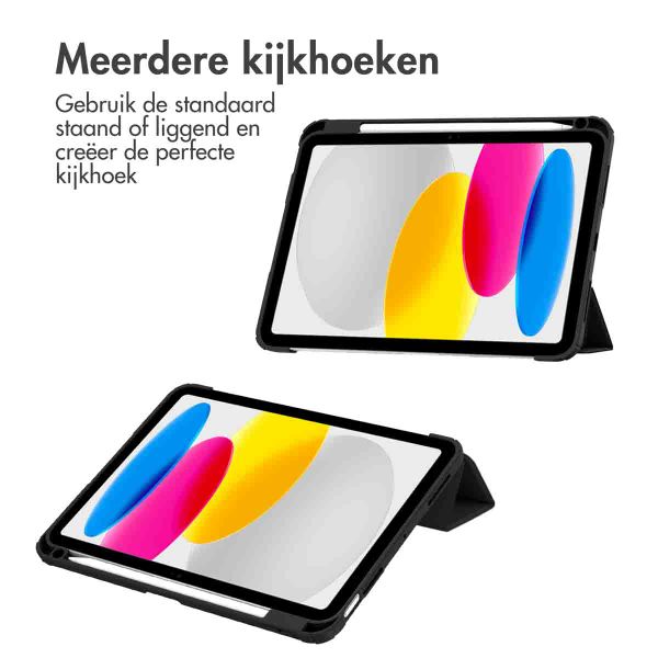 imoshion Trifold Hardcase Bookcase voor de iPad 10.9 (2022) - Zwart