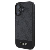 Guess Bottom Stripe 4G Backcover Apple iPhone 16 - Grijs