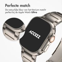 Accezz Mat Titanium bandje Apple Watch Series 1 t/m 10 / SE / Ultra (2) (44/45/46/49 mm) - Titanium