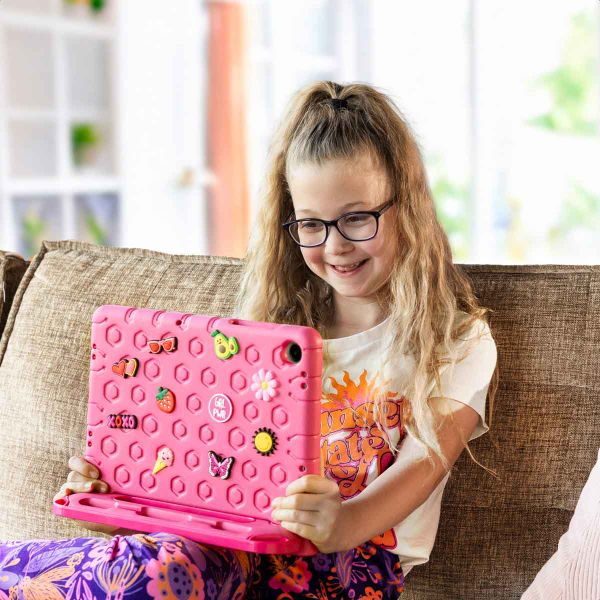 imoshion Kidsproof Tablet Case with Detachable Dolls Apple iPad 9 (2021) 10.2 inch / iPad 8 (2020) 10.2 inch / iPad 7 (2019) 10.2 inch - Pink