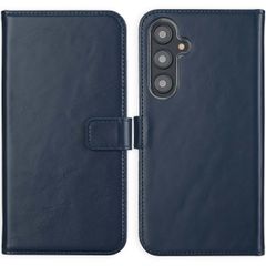 Selencia Echt Leren Bookcase Samsung Galaxy S24 FE - Blauw