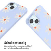 imoshion Siliconen design hoesje met koord Apple iPhone 15 - Lila Flower Distance