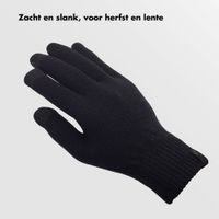 Selencia Knitted Touchscreen Handschoenen - One Size - Zwart