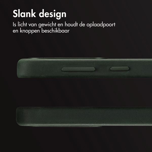 Accezz Vintage Leather Magsafe Backcover Samsung Galaxy S24 / S25 - Smokey Green